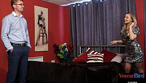 British Voyeur Performs Striptease For Audience