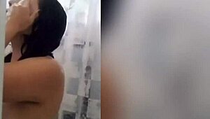 Cute Latina Showering!