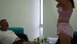 stepfather is seduced by stepdaughter's beautiful ass