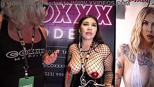 tokyo lynn shares her interview at miami exxxotica 2022 at the coxxx models booth