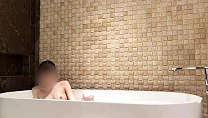 bath time at luxury hotel