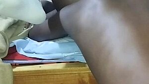 African mature black male licking hairy pussy full clip on red