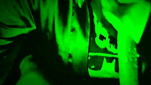 Night Vision Deepthroat with Ebony BBW in Wet Costume