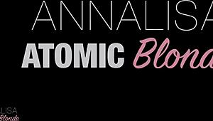 After her lap dance show the slutty blonde gets fucked in private