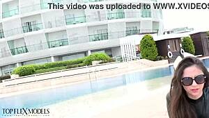 Latex Flexible Doll in Outdoor Fetish