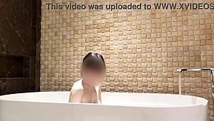 bath time at luxury hotel