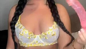 British teen exchange student in solo webcam session