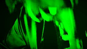 Night Vision Deepthroat with Ebony BBW in Wet Costume