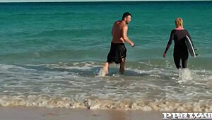 private com - blonde babe cherry kiss squirts and gets facial outside