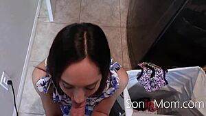 Quick Blowjob by Hot Step Mom