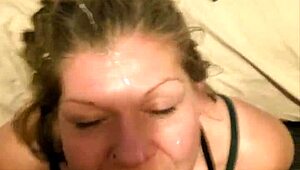 Divinity gives deepthroat cum covered facial 😍