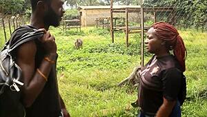 Huge cock fills mouth and ass in tourist park fuck for spectators