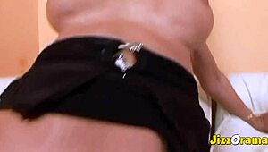 big tits blonde cougar swallows all the jizz