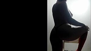 brazilian athletic babe teases with big ass striptease 😏