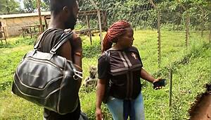 Huge cock fills mouth and ass in tourist park fuck for spectators