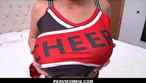 why not fuck your big tits stepmom in her old cheerleading uniform?