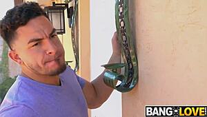 Cecilia lion spies on this petite hottie, and it leads to hardcore fucking and cumshot