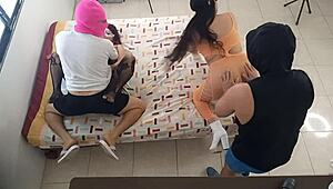 Orgies In Spanish Two Couples Fuck And Have A Crazy Sexual Orgy The Brunette Fucks Very Intensely And The White Girl Unfaithfully Looks At Her Man Who Doesnt Fuck Her Intensely