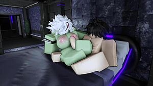 Fat ass goblin slut gets hardcore blowjob, riding big cock, bent over doggystyle, cowgirl, creampie on roblox