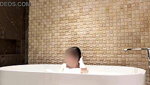 bath time at luxury hotel
