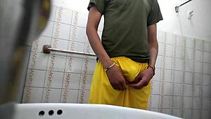 Oh, Italian straight guy caught peeking in bathroom!