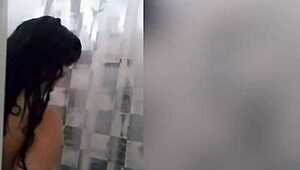 Cute Latina Showering!