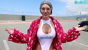 Fit Milf Granny Enjoys Outdoor Beach Sidewalk Encounter