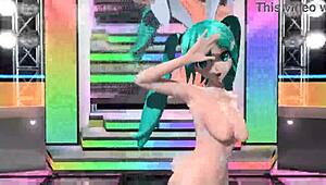Hatsune Miku in Nude Bunny Costume from Project Diva Mod