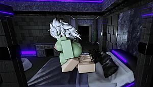 Fat ass goblin slut gets hardcore blowjob, riding big cock, bent over doggystyle, cowgirl, creampie on roblox