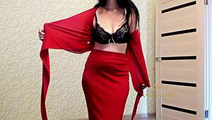 beautiful milf angela dances and undresses slowly for fans