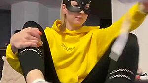 Enjoy the sight of barefoot girl in dirty nike socks feetworld fetish with smelly feet sensation