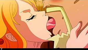 nami and old man hentai game with orgasm cum