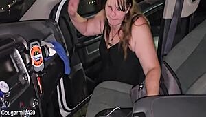 Oh wow, those BIG MILF TITS and NIPPLES after the concert!