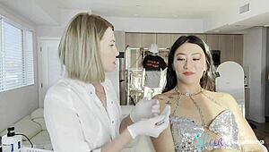 Asian Beauty Got A Facial Waxing In Hospital