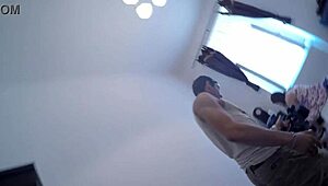 Super hot girls turn try-on haul into lesbian party in high heels and miniskirts backstage