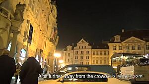 European Brunette Amateur in Public POV Group Fucking