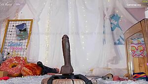 Mollyflwer Rides Dildo To Cum Creampie