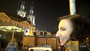 European Brunette Amateur in Public POV Group Fucking