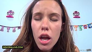 Megan Rain Competes For The Hardcore Orgasm In Dorm Contest