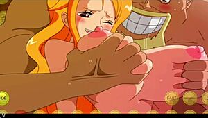 nami and old man hentai game with orgasm cum