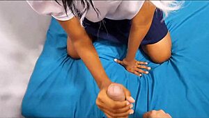 Stepfather Hunts Stepdaughter's Pussy in Uniform Before Study