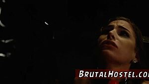 Ever tried a rough strap-on? This straight girl does it for the first time with two sluts in Sydney