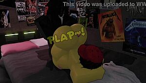 Roblox noob gets her big ass fucked by big black cock Damicuh in intense action