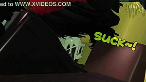 Roblox noob gets her big ass fucked by big black cock Damicuh in intense action