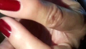 The blonde longed to ride the rocket and punched a huge pumpkin for loose folds