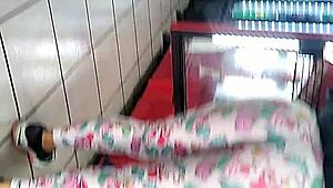 Mexican culona woman shopping in the store with her big ass