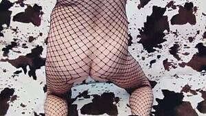 I'm bending over in stockings for passionate anal sex at home.