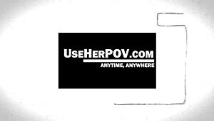 Helping step mom with cock in her pov