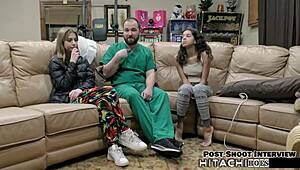 Daisy Bean spreads her legs for a mandatory hitachi orgasm from Doctor Tampa in the hospital.