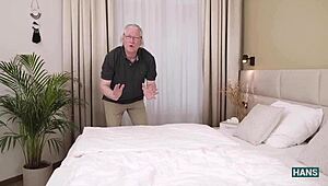 Grandpa Fucks Big Titted Czech Topmodel Outdoors with Riding and Doggystyle